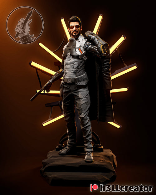 Adam Jensen — deus ex — Statue by H3llcreator