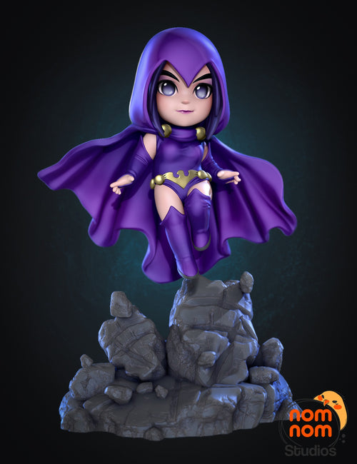 Chibi Raven — Teen Titans — Statue by NomNom