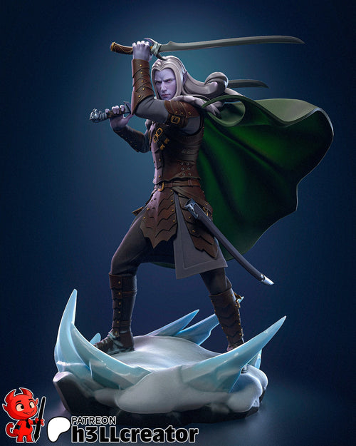 Drizzt Do'Urden — drizzt-do'urden — Statue by H3llcreator