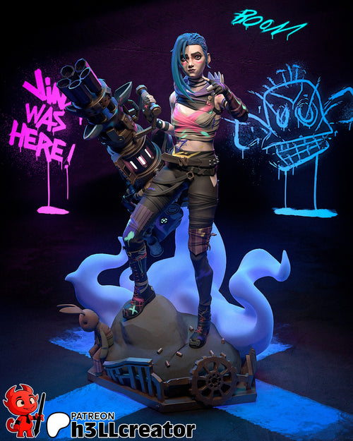 Сrazy blue girl Non Hooded version — crazy blue girl — Statue by H3llcreator