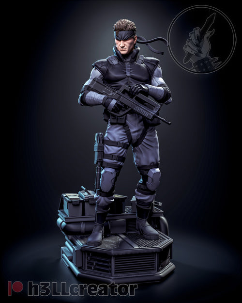 Solid Snake — metal gear solid — Statue by H3llcreator