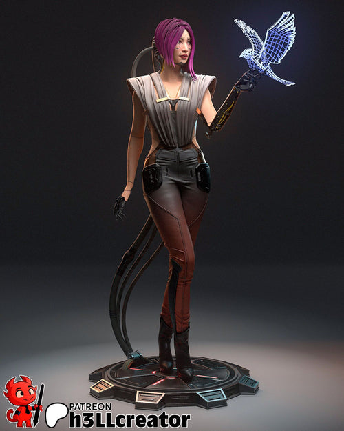 Songbird — Cyberpunk — Statue by H3llcreator