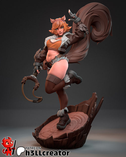 Squirrel Girl — marvel rivals — Statue by H3llcreator