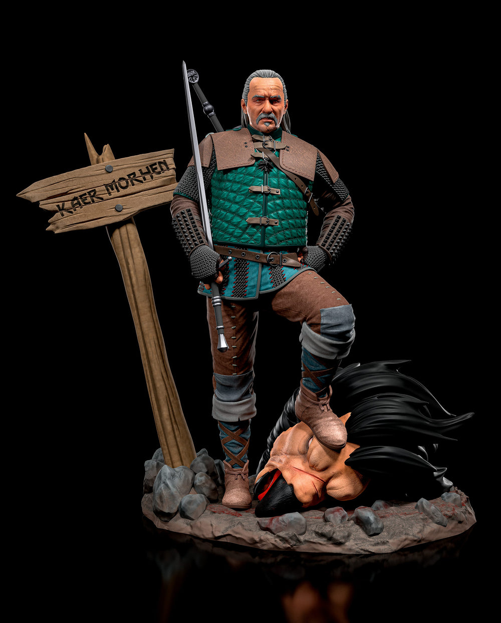 Vesemir — The Witcher 3 — Statue by H3llcreator