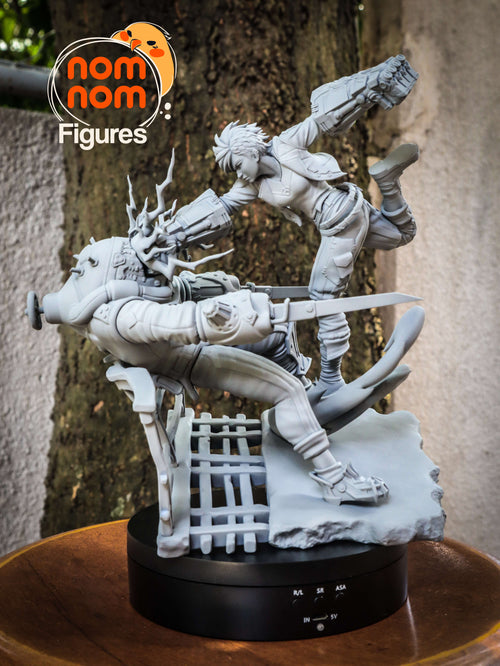 Vi vs Chemtank — Arcane — Statue by NomNom