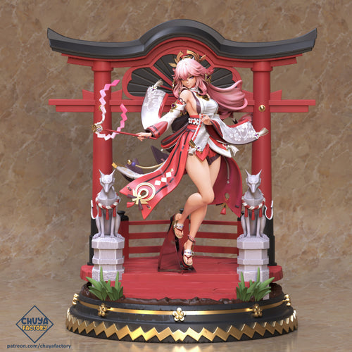 Yae Miko — genshin impact — Statue by Bulkamancer