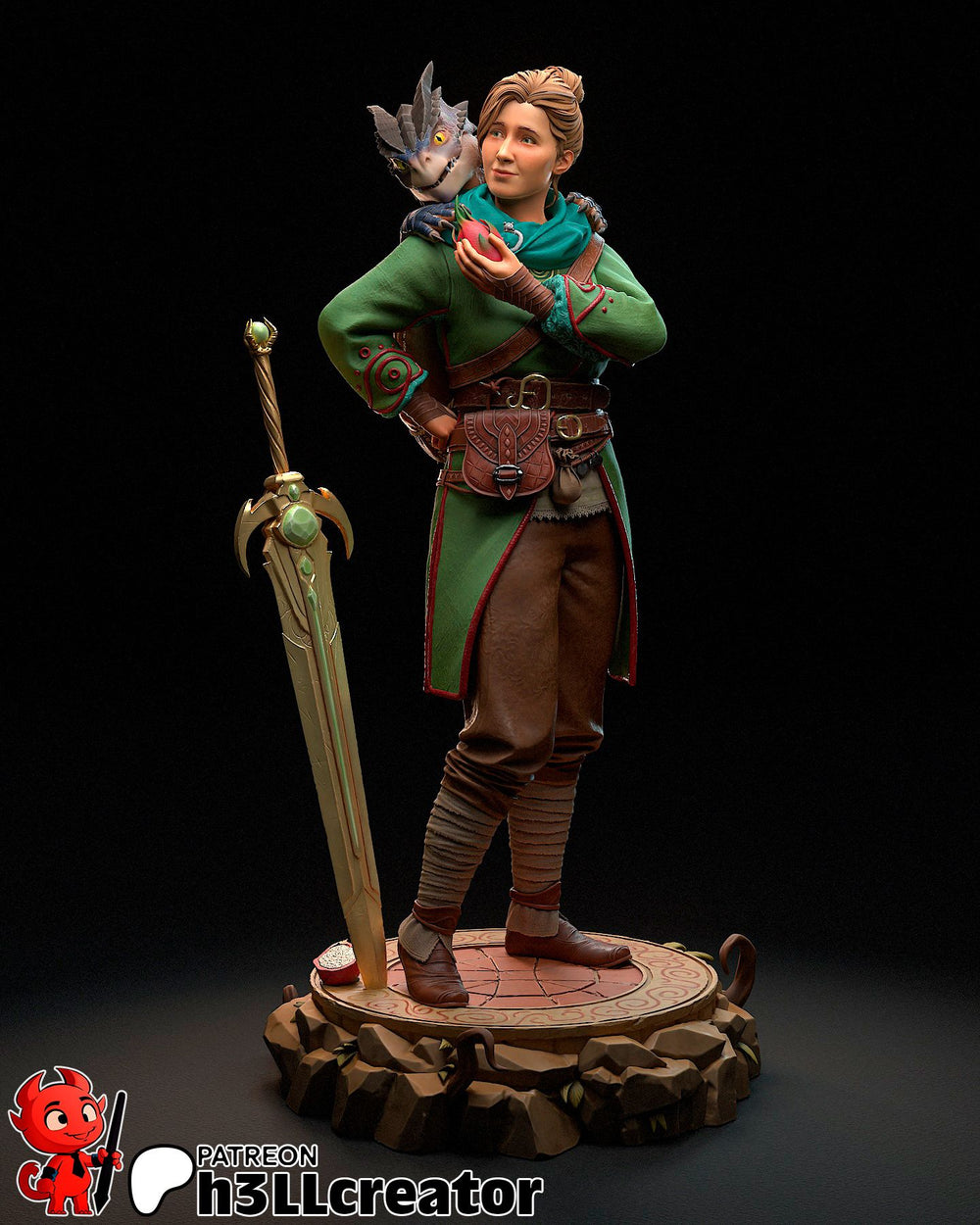Zoe — split fiction — Statue by H3llcreator