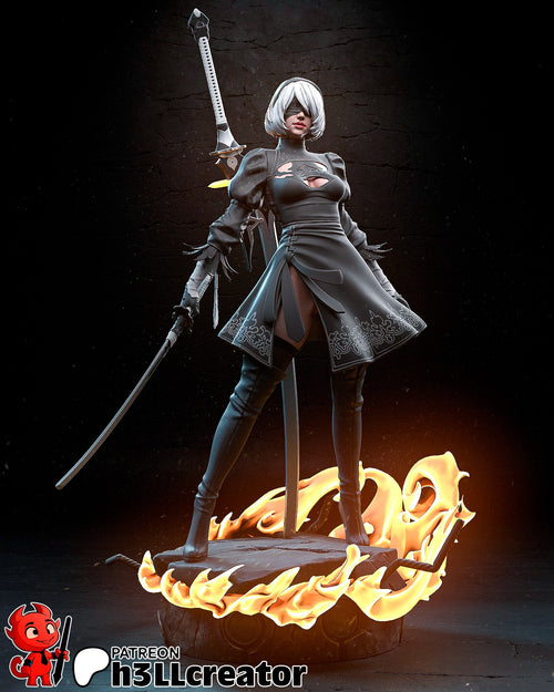 2b — NieR: Automata — Statue by H3llcreator