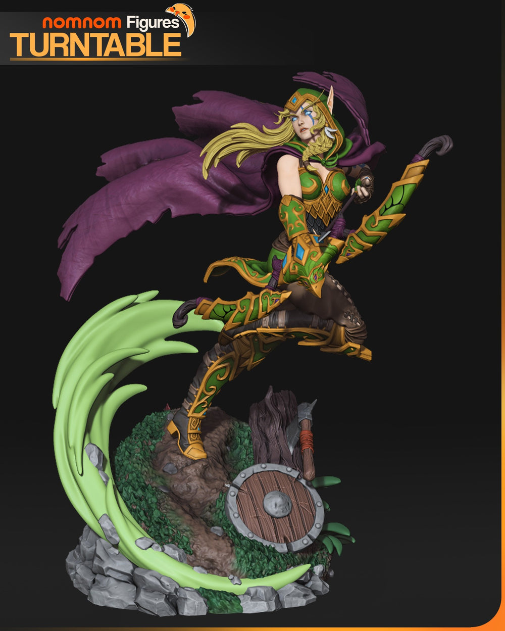 Alleria Windrunner — Warcraft III Reign of Chaos — Statue by NomNom