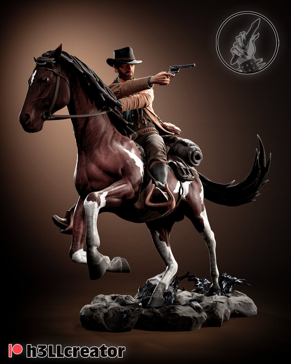 Arthur Morgan — red dead redemption 2 — Statue by H3llcreator