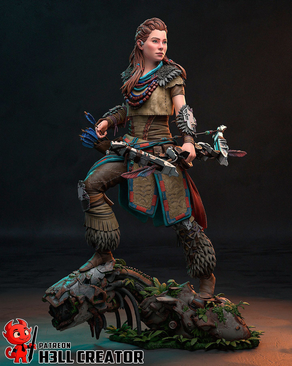 Aloy — action-rpg — Statue by H3llcreator