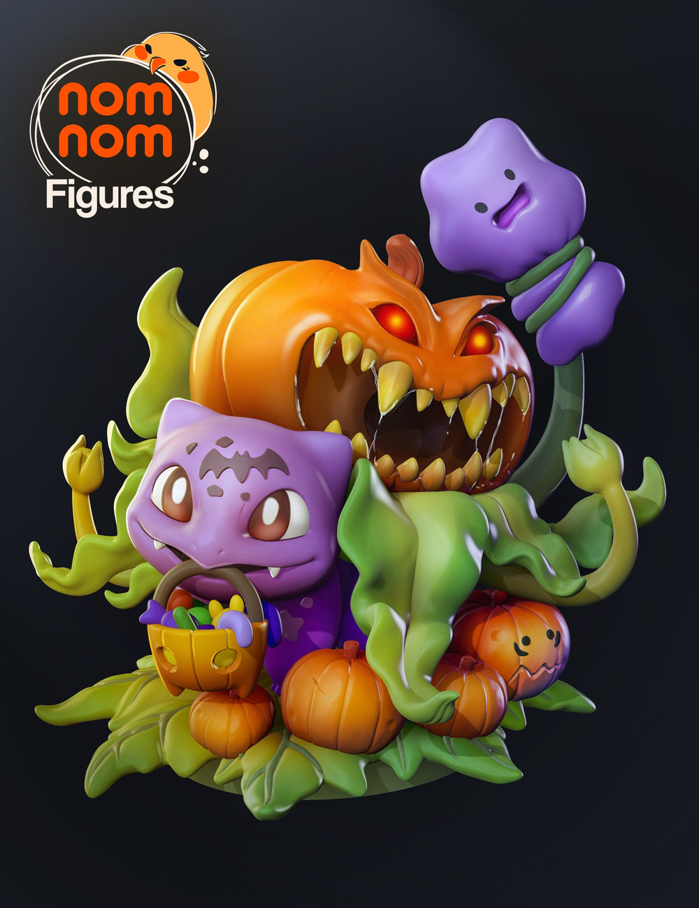 Bulbasaur — Pokemon Halloween — Statue by NomNom