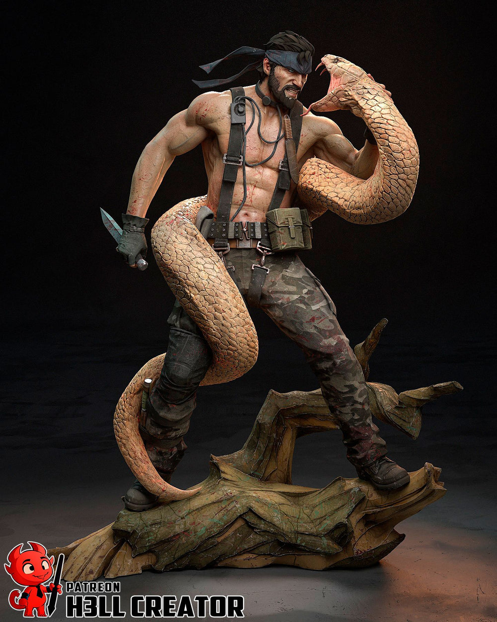 Big Boss — hideo-kojima — Statue by H3llcreator