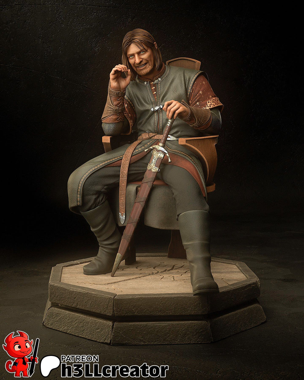 Boromir — fellowship-of-the-ring — Statue by H3llcreator
