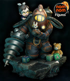 Chibi Big Daddy and Little Sister — Statue by NomNom