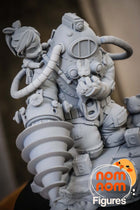 Chibi Big Daddy and Little Sister — Statue by NomNom