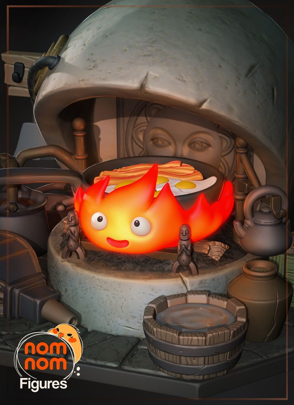 Chibi Calcifer — Howl's moving castle — Statue by NomNom