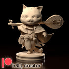 Chibi Cat Bard — anime-style — Statue by H3llcreator