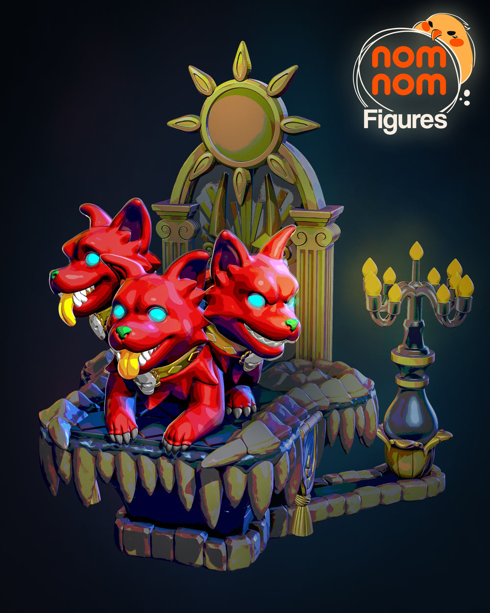 Chibi Cerberus — Hades — Statue by NomNom