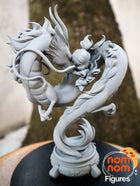 Chibi Chihiro and Haku — Statue by NomNom