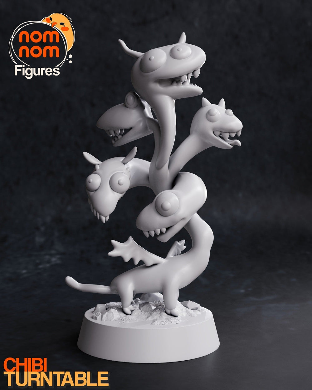 Chibi Derpy Tiamat — Statue by NomNom