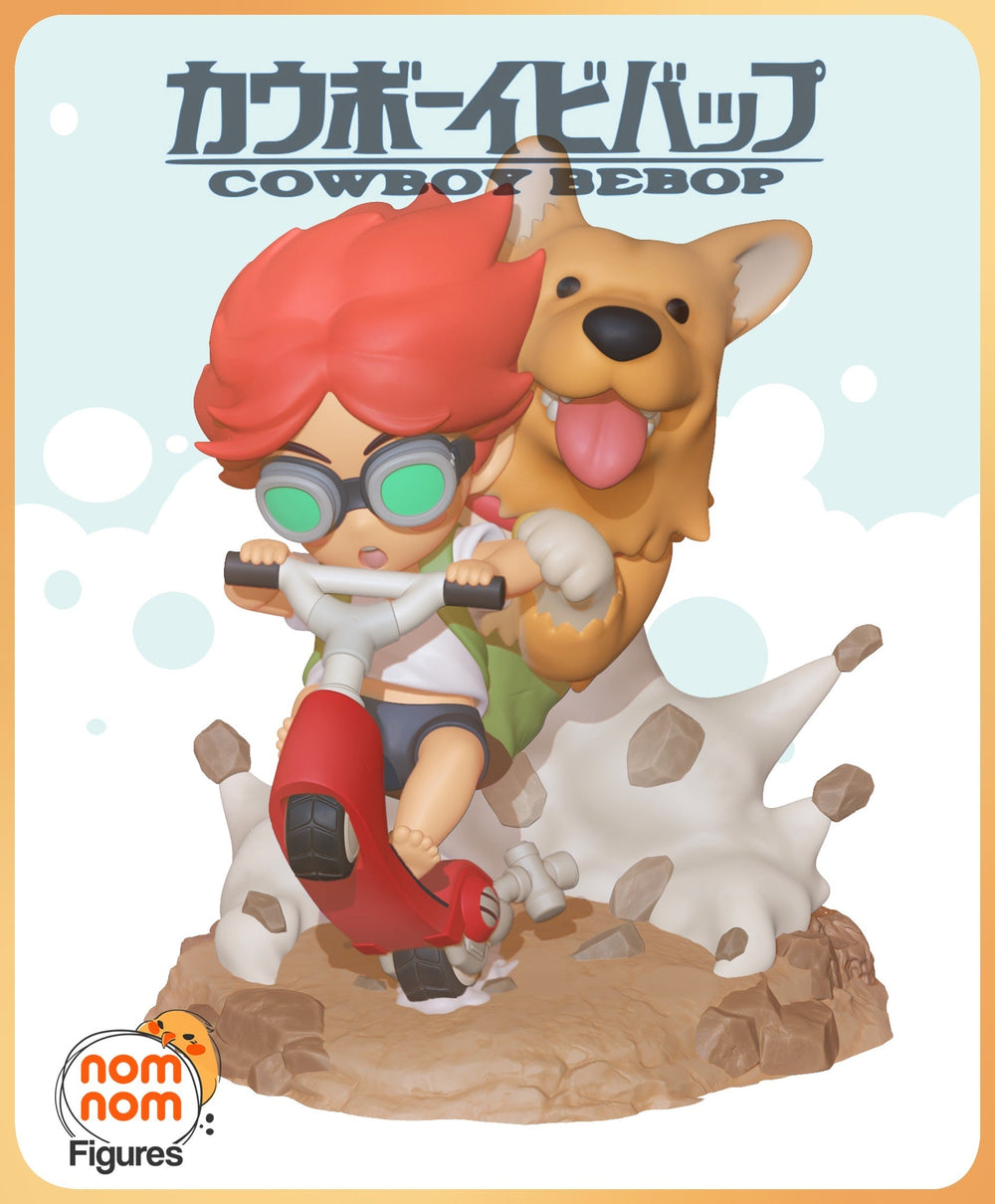 Chibi Ein &amp; Edward — Cowboy Bebop — Statue by NomNom