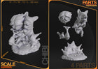 Chibi Ein &amp; Edward — Cowboy Bebop — Statue by NomNom
