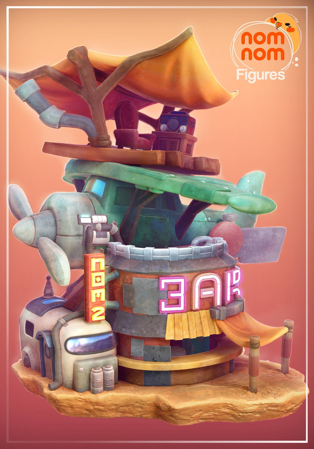 Chibi Flightbar — Nomnom Original — Statue by NomNom