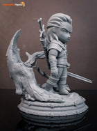 Chibi Geralt — Witcher — Statue by NomNom