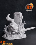 Chibi Great Grey Wolf Sif — Dark Souls — Statue by NomNom