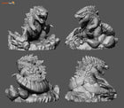 Chibi Kong VS Godzilla - Highly Detailed Statue - Fanart