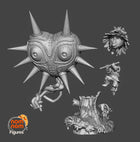 Chibi Majora and skull kid — The legend of Zelda — Statue by NomNom
