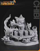Chibi Meowscular Chef — Monster Hunter — Statue by NomNom