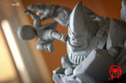 Chibi Miles Morales vs Rhino — Spiderman — Statue by NomNom