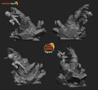 Chibi Miles Morales vs Rhino — Spiderman — Statue by NomNom