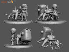 Chibi Motoko Kusanagi — Ghost in the shell — Statue by NomNom