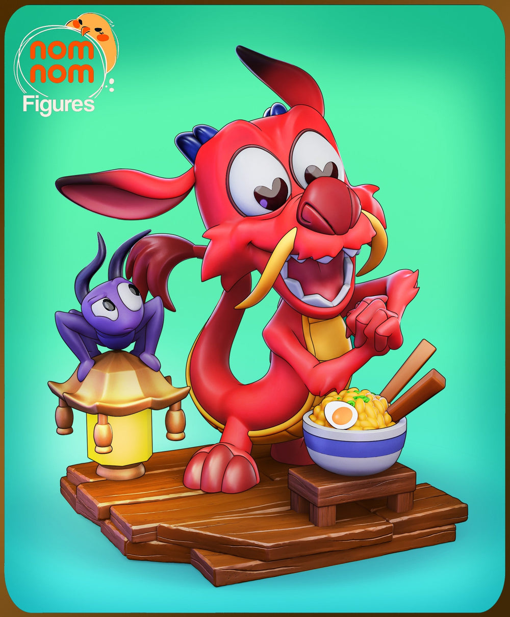 Chibi Mushu — Mulan — Statue by NomNom