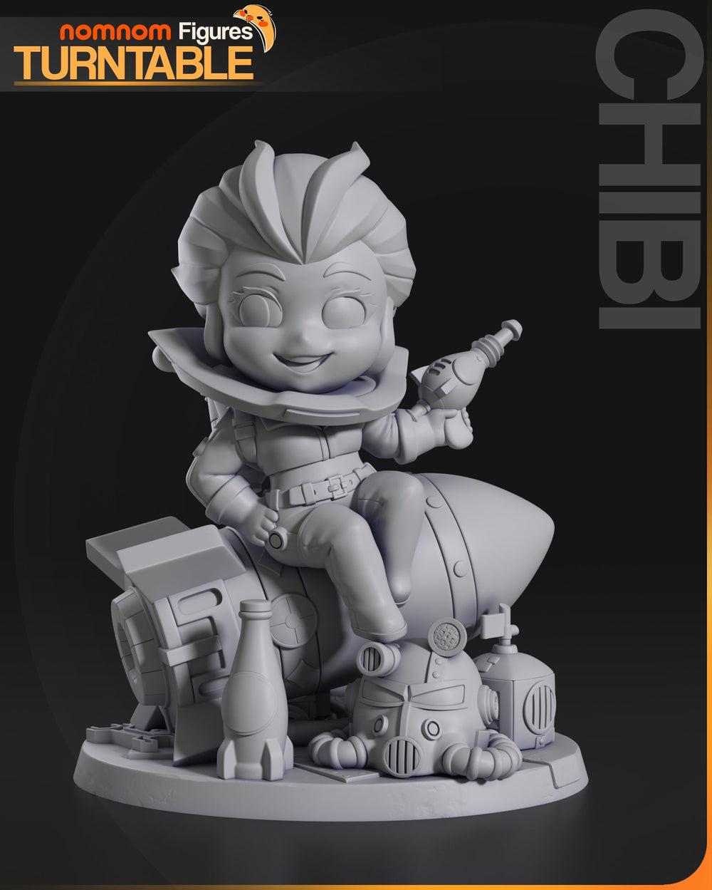 Chibi Nuka Girl — Fallout 4 — Statue by NomNom