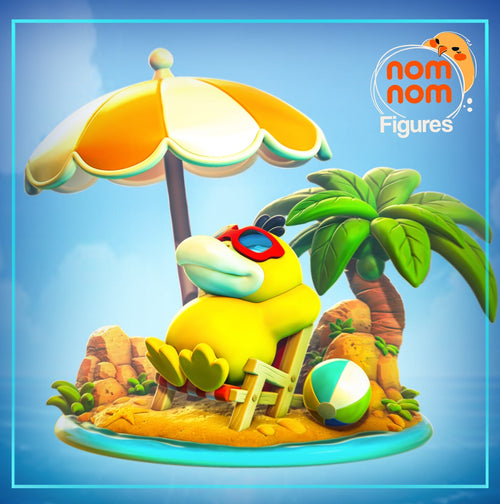 Chibi Psyduck — Pokemon — Statue by NomNom