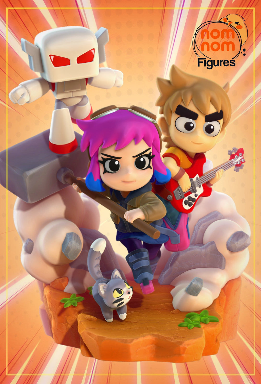 Chibi Ramona Flowers — Scott Pilgrim Takes Off — Statue by NomNom