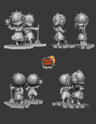 Chibi Rem &amp; Ram — Re:Zero — Statue by NomNom