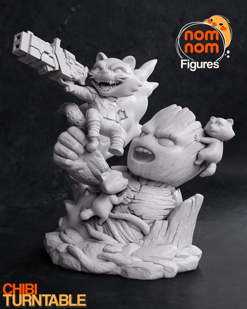 Chibi Rocket — Guardians of the Galaxy — Statue by NomNom