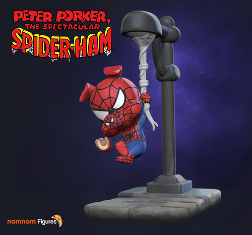 Chibi SpiderHam — Peter Porker — Statue by NomNom