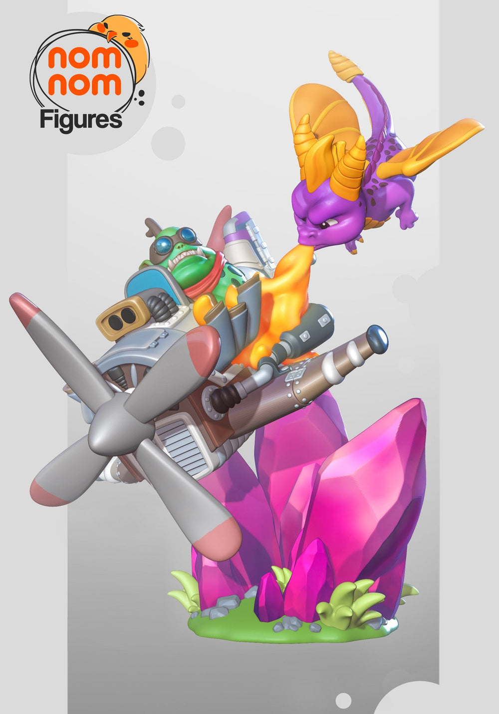 Chibi Spyro — 3D print model — Statue by NomNom