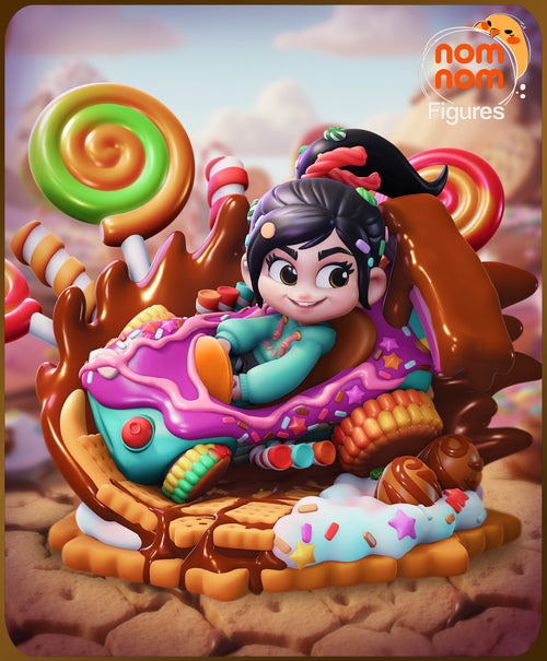 Chibi Vanellope — Wreck it Ralph — Statue by NomNom