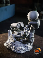 Chibi Wall-e and Eve — Statue by NomNom