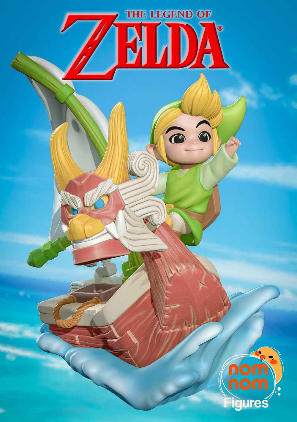 Chibi Wind Waker Link on the King of Red Lions — Statue by NomNom