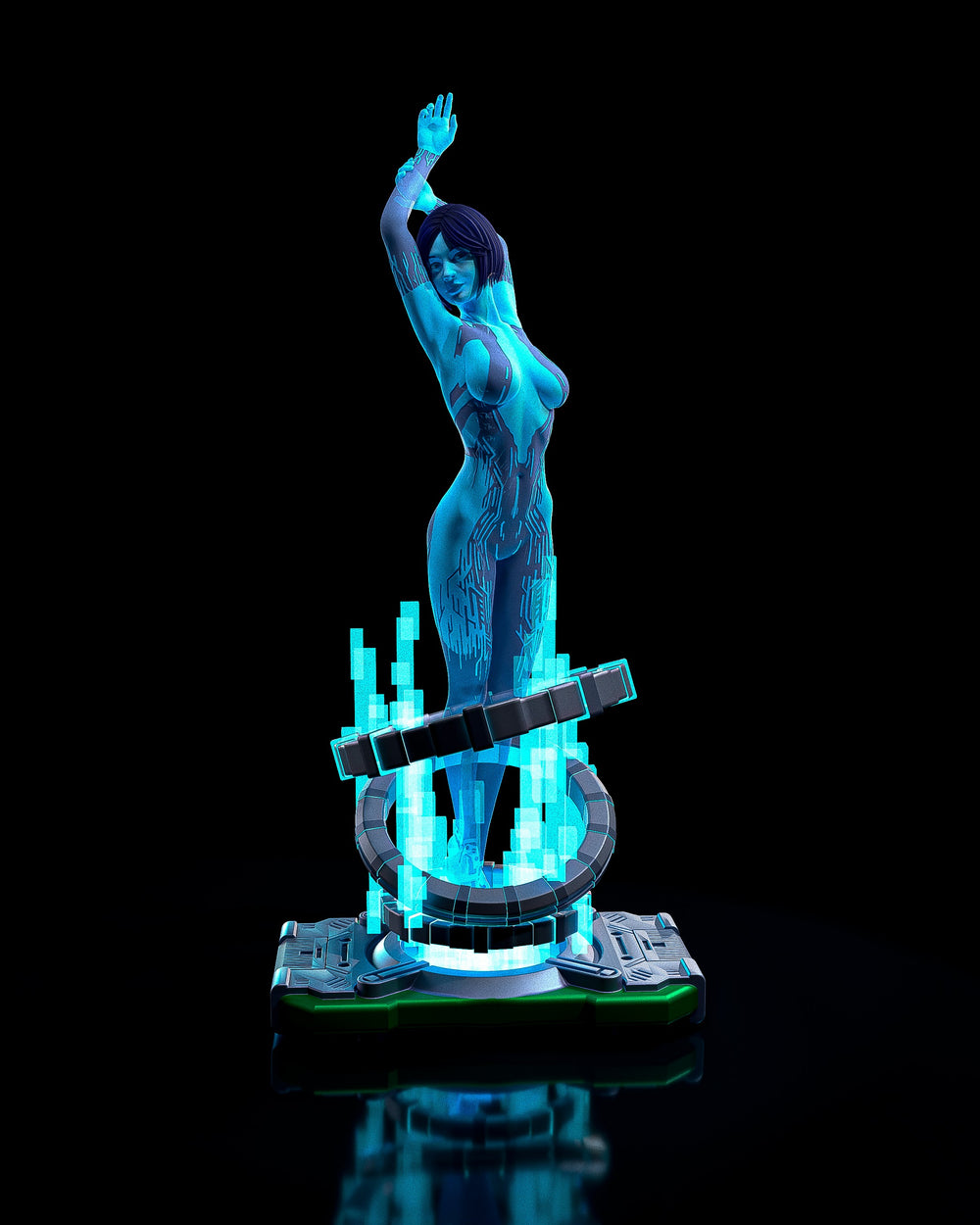 Cortana — 343-industries — Statue by H3llcreator