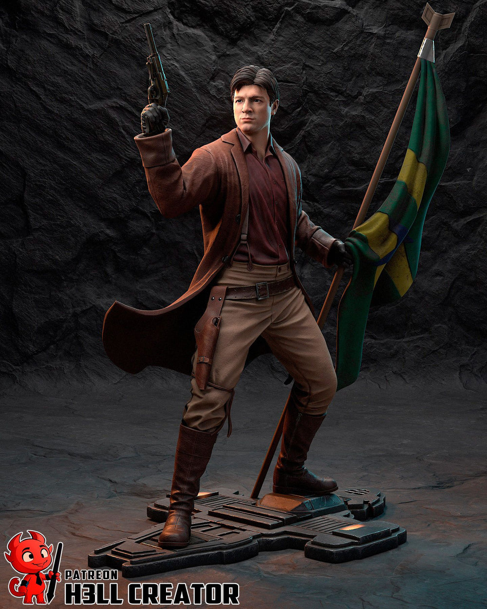 Captain Malcolm — 20th-century-fox — Statue by H3llcreator