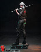 Ciri Cyberpunk — cd-projekt-red — Statue by H3llcreator